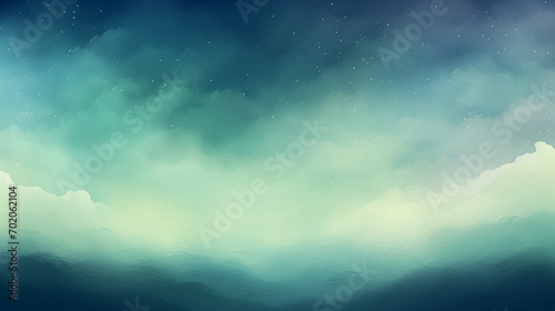 Emerald Night: Starry Skies Over Ocean Waves  © LANGSSI