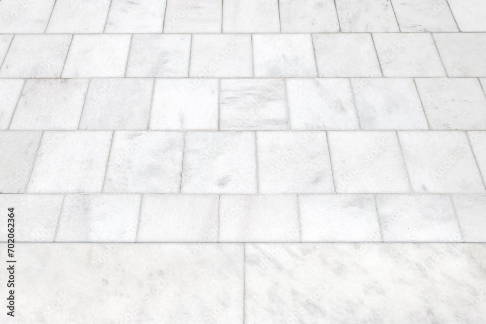 Naklejka premium Granite Floor Tiles white texture and background seamless