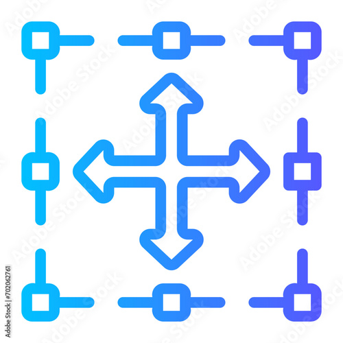 move Line Gradient Icon