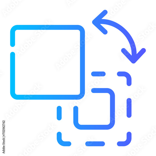 rotate Line Gradient Icon