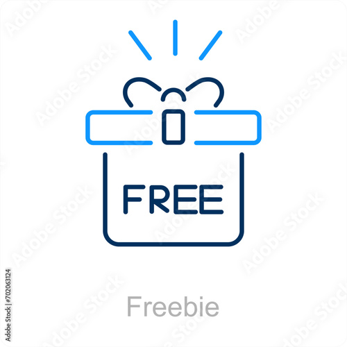 Freebie and free icon concept  photo