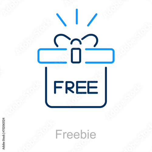 Freebie and free icon concept 