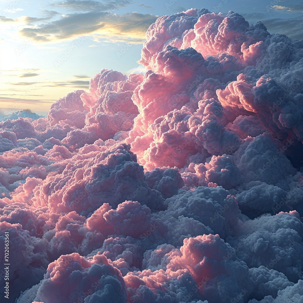 3D Pink Clouds Various Cartoon, Background Images , Hd Wallpapers