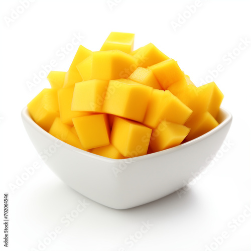 sliced mango in a bowl