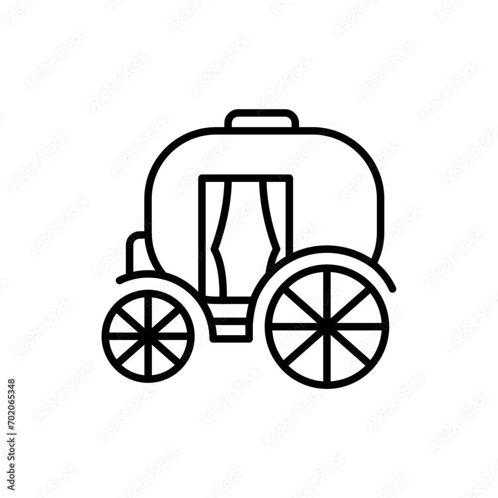 Carriage outline icons, minimalist vector illustration ,simple transparent graphic element .Isolated on white background Carriage outline icons, minimalist vector illustration ,simple transparent graphic element .Isolated on white background