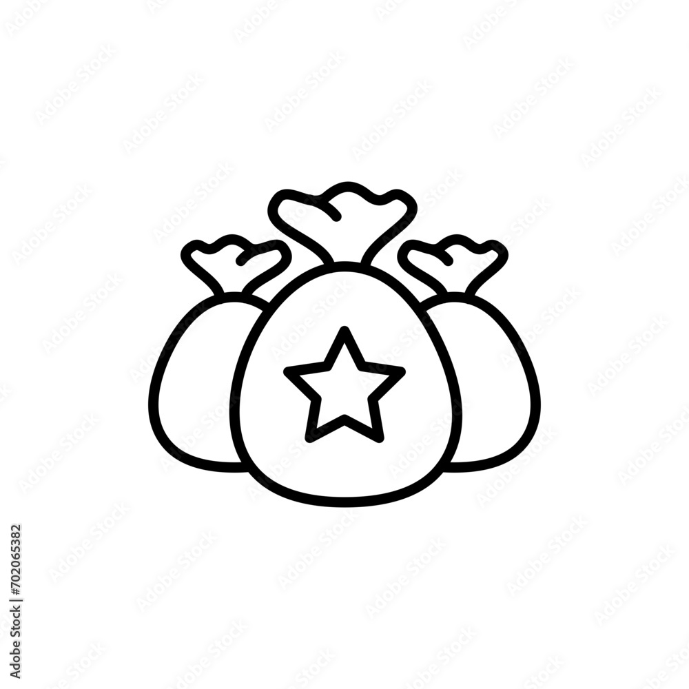 Magic bag outline icons, minimalist vector illustration ,simple transparent graphic element .Isolated on white background Magic bag outline icons, minimalist vector illustration ,simple transparent graphic element .Isolated on white background