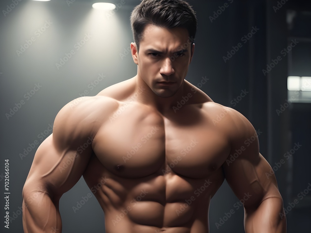 Fototapeta premium portrait of a bodybuilding men