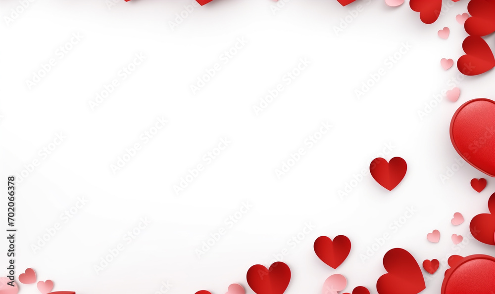 Pink and red hearts abstract background for valentines day greeting card