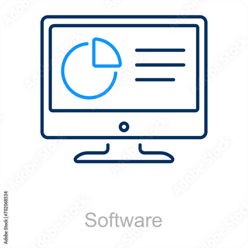 Software and custom icon concept 