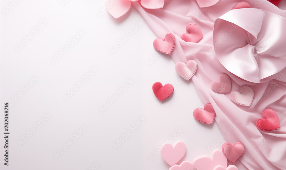 Pink heart abstract background for valentines day greeting card