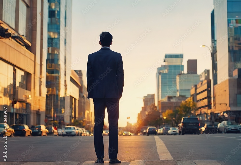 Office Managers and Business People Commute to Work in the Morning or from Office on a Sunny Day on Foot. Office Managers and Business People Commute to Work in the Morning or from Office on a Sunny Day on Foot.