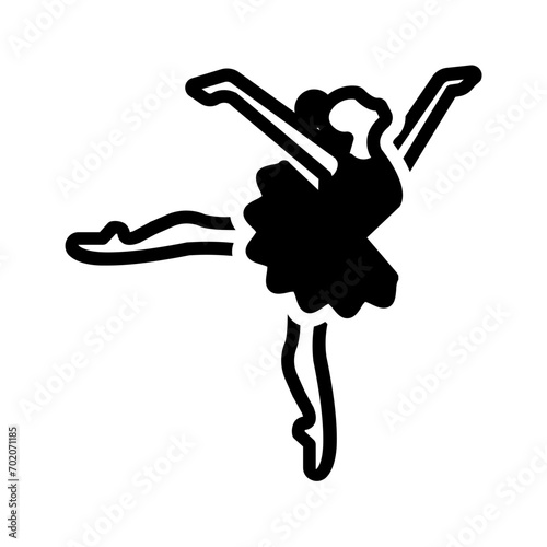 Solid black icon for Dance