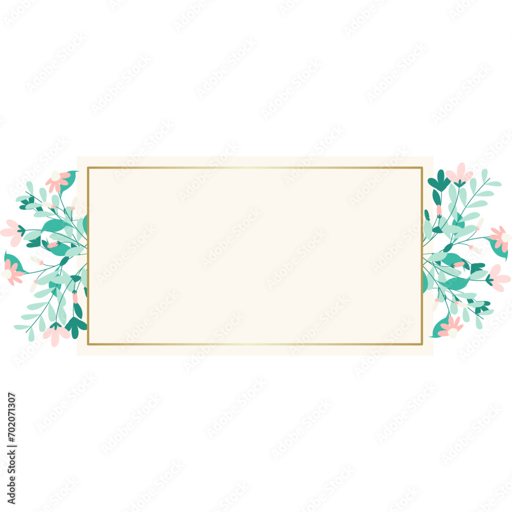 Rectangle Floral Frame Rectangle Floral Frame