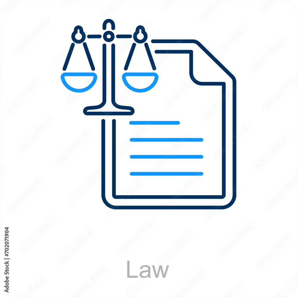 Law and order icon concept Law and order icon concept