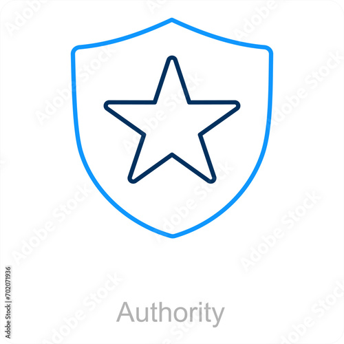 Authority and shield icon concept
