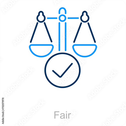 Fair abd legal icon concept photo