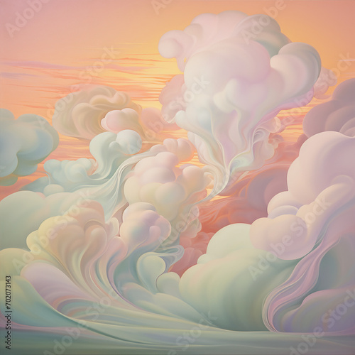 Soft, Pillowy Pastel Clouds
