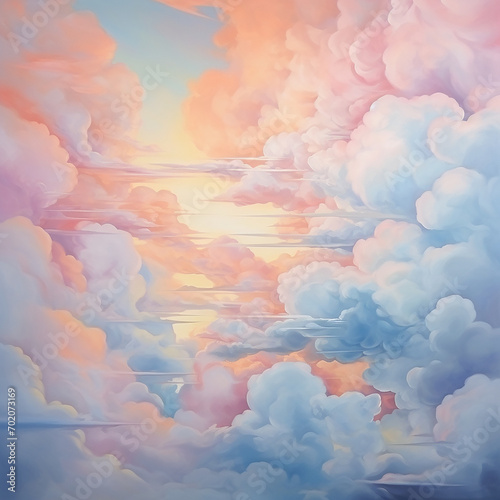 Soft, Pillowy Pastel Clouds