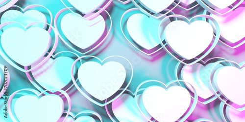 Love and valentine day. Hearts shapes design selebration background photo