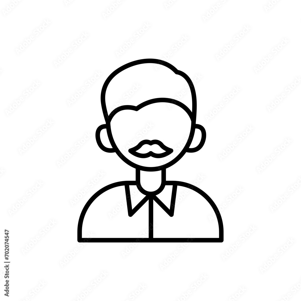 Father outline icons, minimalist vector illustration ,simple transparent graphic element .Isolated on white background