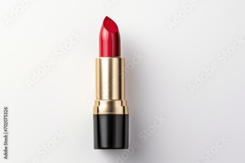 a Lustrous lipstick on white background