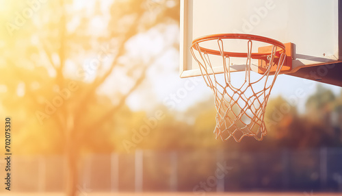 Basketball hoop at sunset © terra.incognita