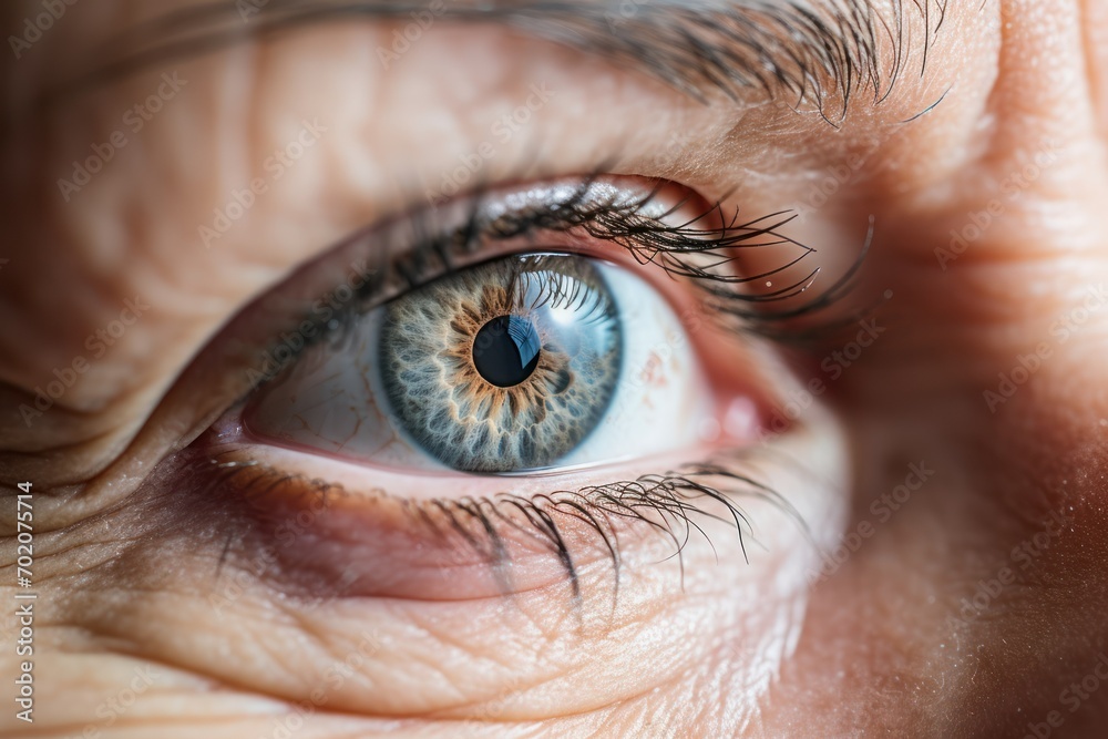 Fototapeta premium Close up of an elderly woman's eye