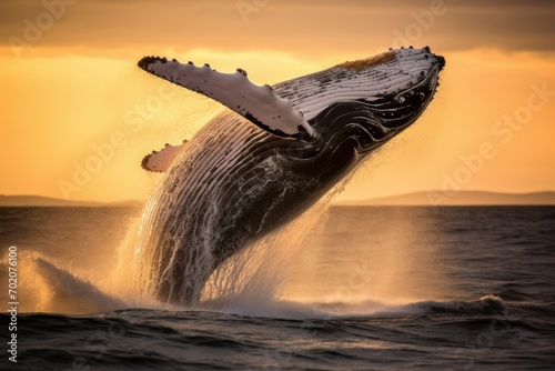 Freeze the elegance of a breaching humpback whale © Muh