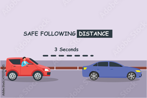 Safety and transport concept. Colored flat vector illustration isolated.