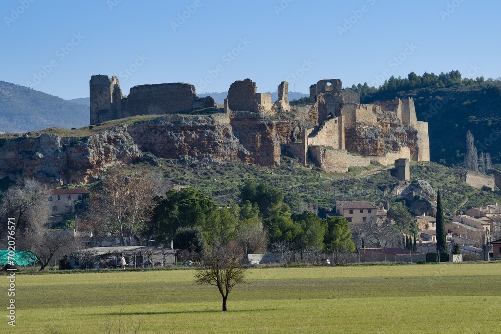 view of the ruins of the castle of zorita de los canes