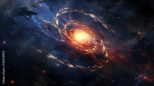 Cinematic galaxy and space illustration aigenerated