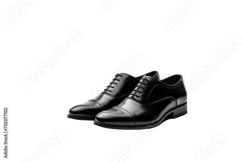 Innovative Black Shoes Collection Isolated on Transparent Background