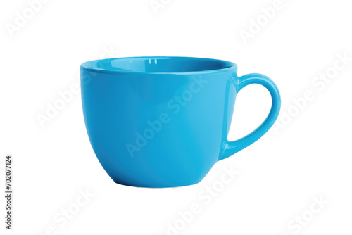 Premium Blue Tea Cup Display Isolated on Transparent Background