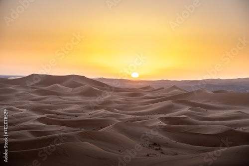 sunset in the desert