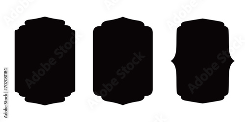 set of blank emblem design. vintage shield sign and symbol. photo