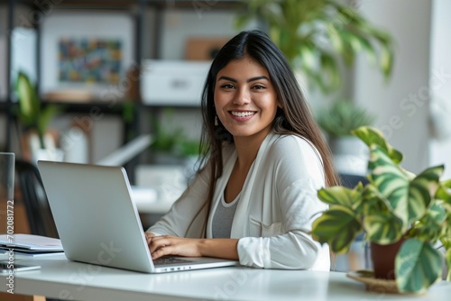 a woman smiling at the camera