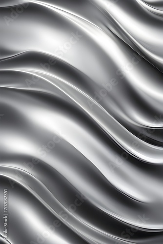 Abstract Textured Rippled Wave Pattern on Shiny Metal Background