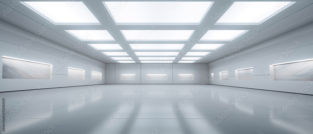 Futuristic Gallery Hall with Ambient Lighting
Futuristic Gallery Hall with Ambient Lighting
