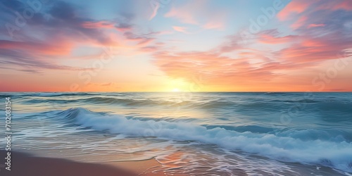 Sunrise over the ocean in Beach