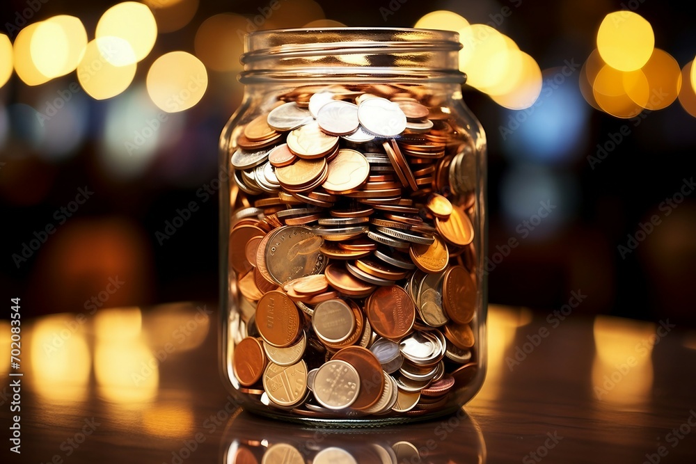 a jar full of coins a jar full of coins