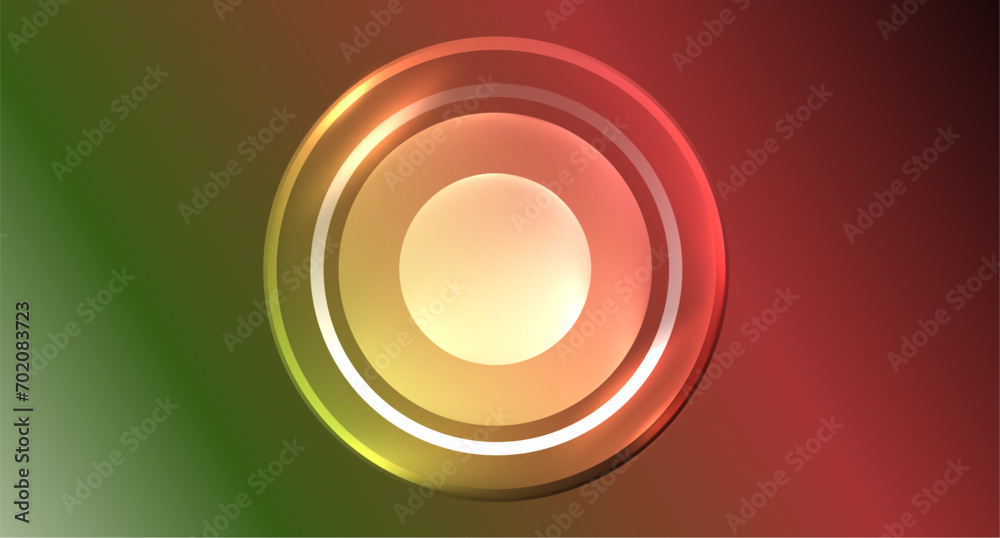 Neon glass circle copyspace for your text or product presentation geometric background. Vector illustration For Wallpaper, Banner, Background, Card, Book Illustration, landing page Neon glass circle copyspace for your text or product presentation geometric background. Vector illustration For Wallpaper, Banner, Background, Card, Book Illustration, landing page