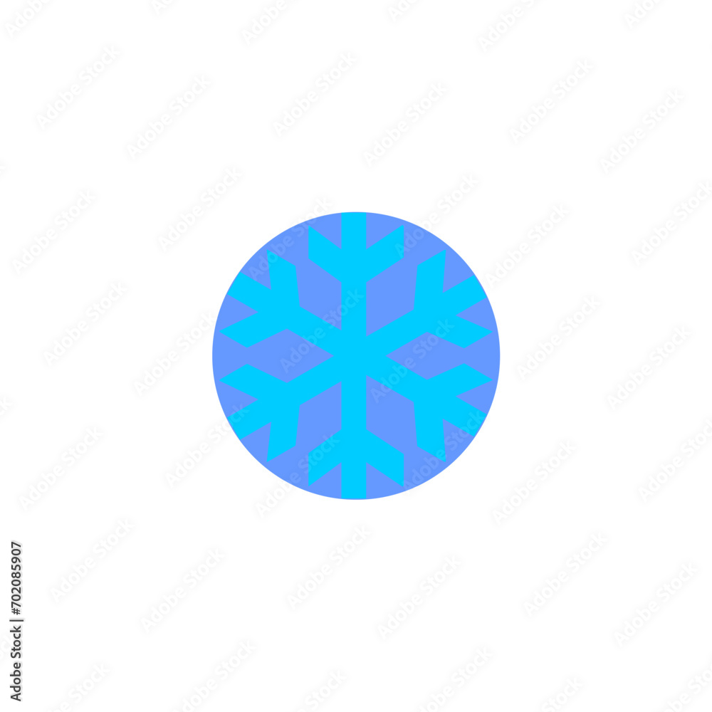 snow flake with circle background background