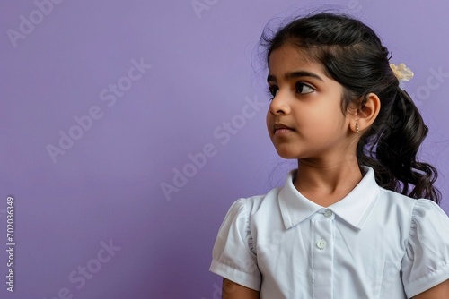 a girl in a white shirt