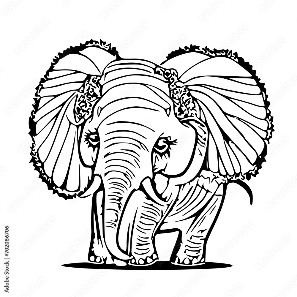 Obraz premium a cute elephant love for valentine , AI, png, 159