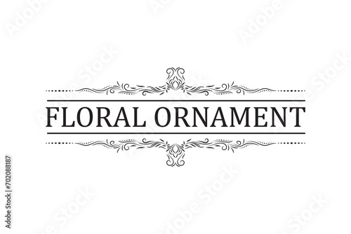 vector elegant calligraphic decorative ornamental element set, floral decorative dividers set design