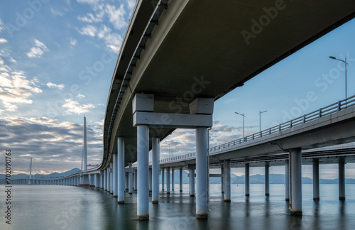 The Shenzhen Bay Bridge in the morning. Long exposure. © imphilip