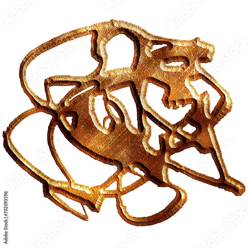 Metal golden panels in the ...