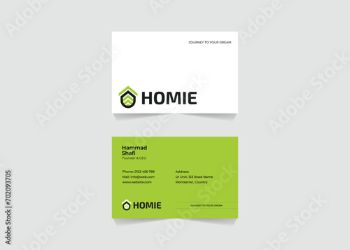 Wallpaper Mural Minimal Business Card Design Template Vector Layout Torontodigital.ca