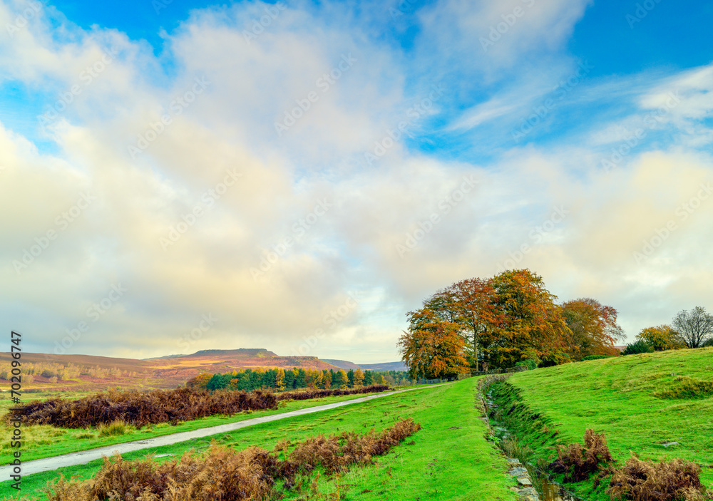 landscape with sky and clouds, Longshaw Estate