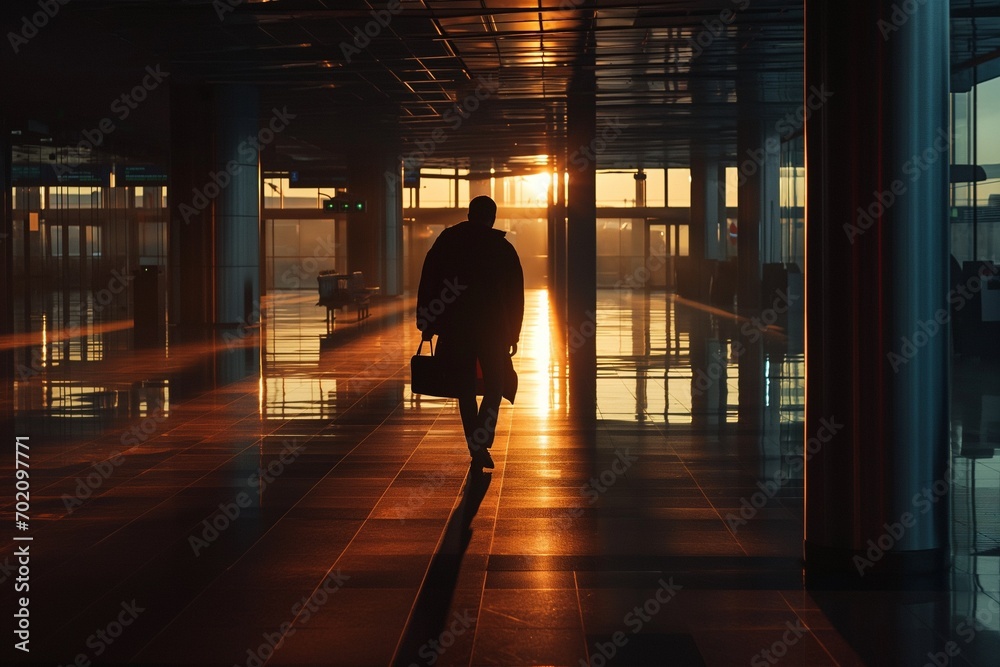 Young man at the airport